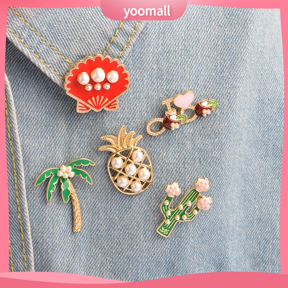 Set 5 Ghim Cài Áo Dễ Thương Cho Nữ