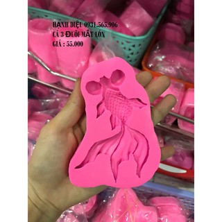Khuôn Silicone Cá 3 Đuôi Mắt Lớn