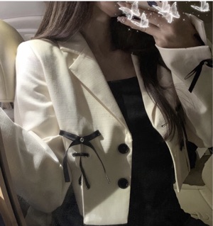 [ORDER+ẢNH THẬT] Áo blazer croptop đan dây Ulzzang 