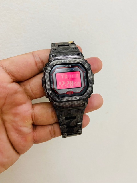 Đồng hồ nam Casio G-shock phiên bản Custom GW-B5600 thép không gỉ mạ Camo