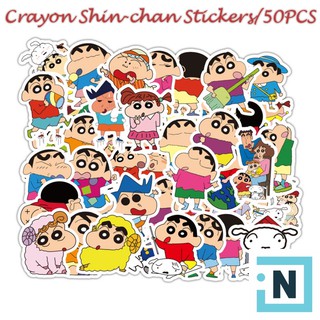 Set 50 Sticker Dán Nhóc Shin PVC Chống Nước | Dán Điện Thoại | Dán Laptop | Dán Mũ Bảo Hiểm | Dán Vali
