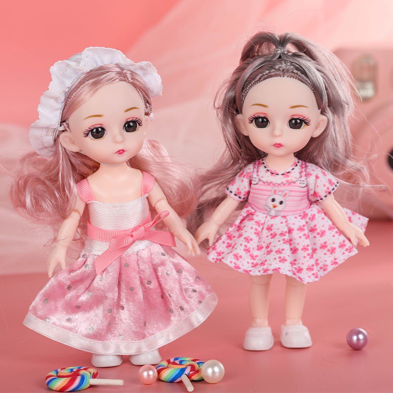 Bộ Quần Áo Búp Bê Công Chúa 17cm 2doll Thay Đồ Dễ Thương Cho Bé Gái