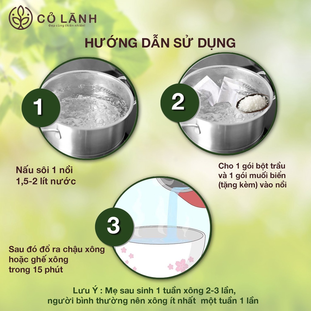 Bột lá Trầu không xông vùng kín Cỏ Lành 250G - Thảo dược xông vùng kín
