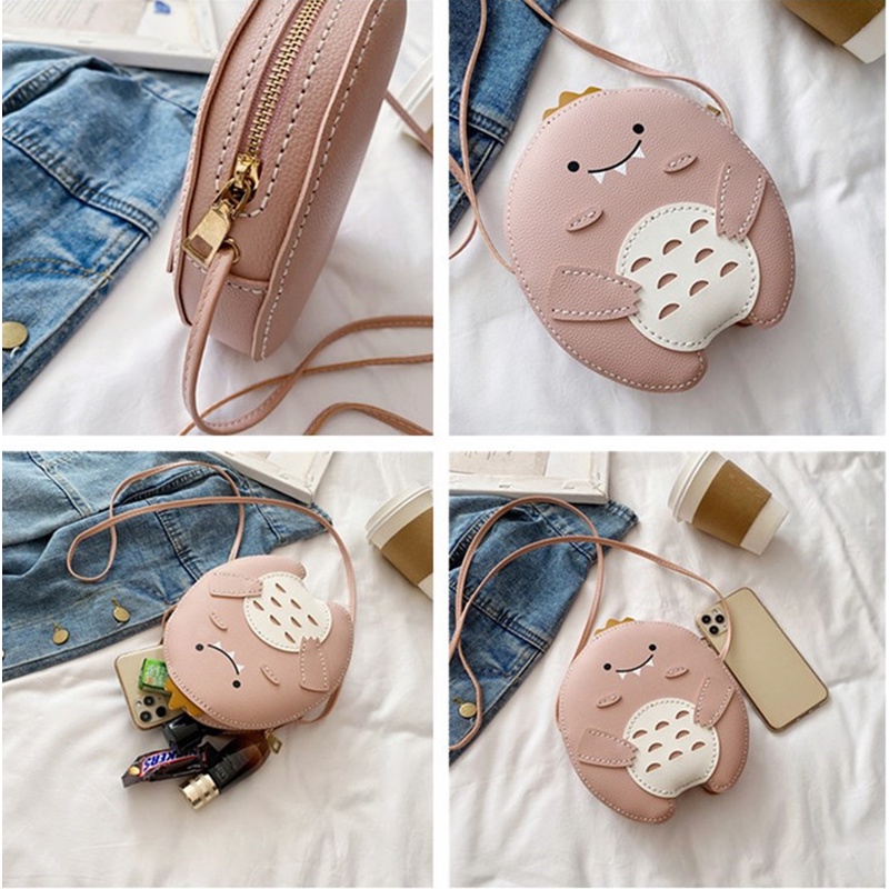 [với video hướng dẫn]Túi Handmade Hình Khủng Long Set nguyên liệu DIY làm túi đeo chéo hoạt hình Dễ Thương