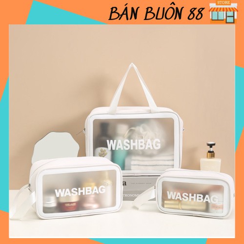 Túi Đựng Mỹ Phẩm Vật Dụng Du Lịch Washbag Chất Liệu PU TPU Chống Thấm 88249