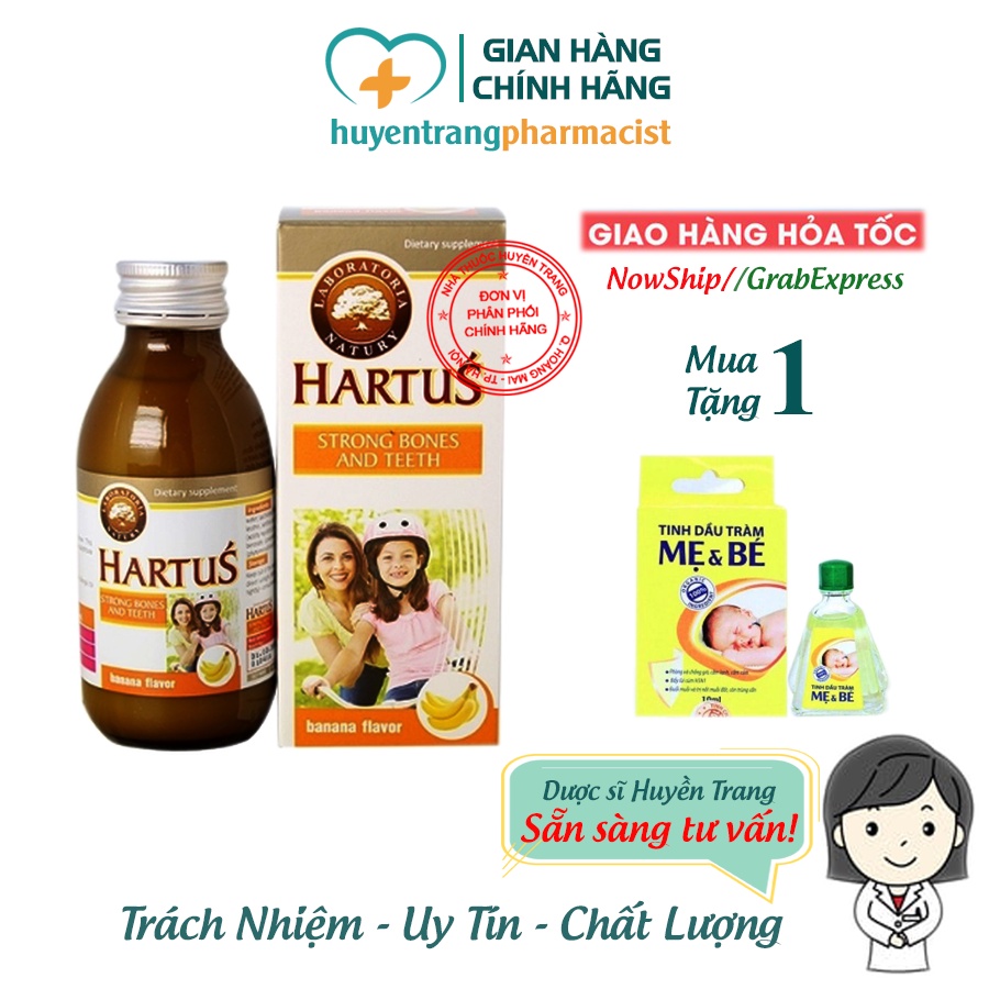 ✔️️️(Tặng Quà Xinh) Hartus Canxi nhập khẩu Châu Âu - Bổ sung Canxi, vitamin K+D3 - Phát triển chiều cao Tối Đa