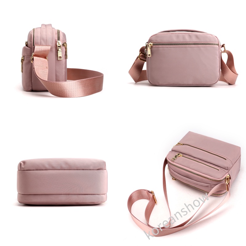 Túi Xách Nữ Đẹp Túi Đeo Chéo Bằng Nylon Chống Thấm Nước Màu Hồng Thời Trang Cho Nữ-72