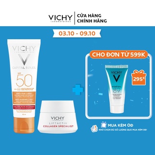 Bộ kem chống nắng và ngăn ngừa các dấu hiệu lão hóa Vichy