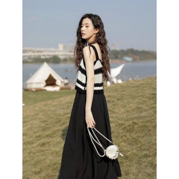 Sét áo len 2 dây kẻ+áo cadigan hàng QCL1