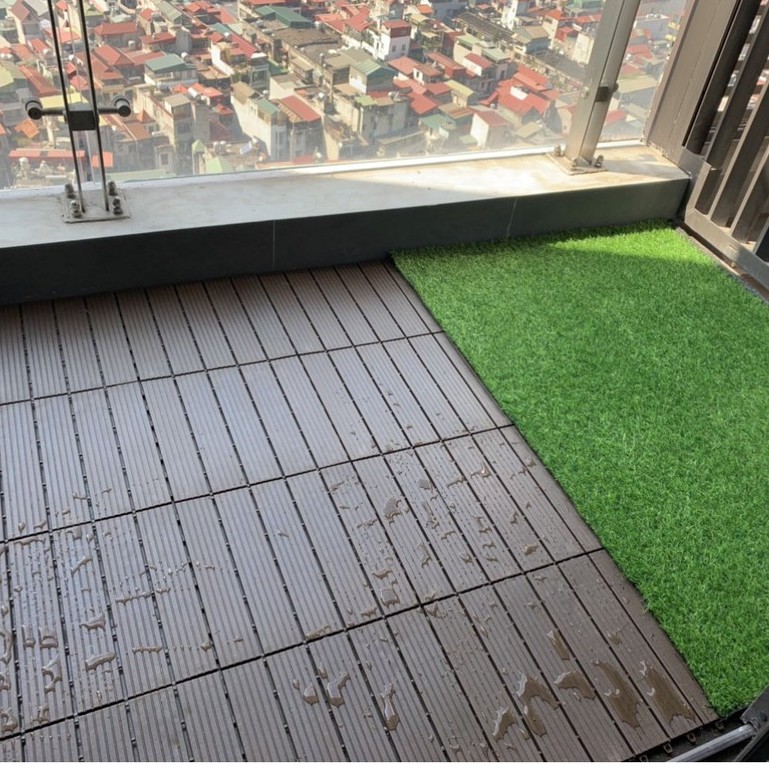 Tấm lót sàn nhựa ban công Sienna-Basic - chuyên dụng cho nhà tắm, sân vườn, sân thượng, hồ bơi