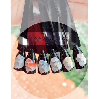 Hoa bột nail_cúc góc ôm móng