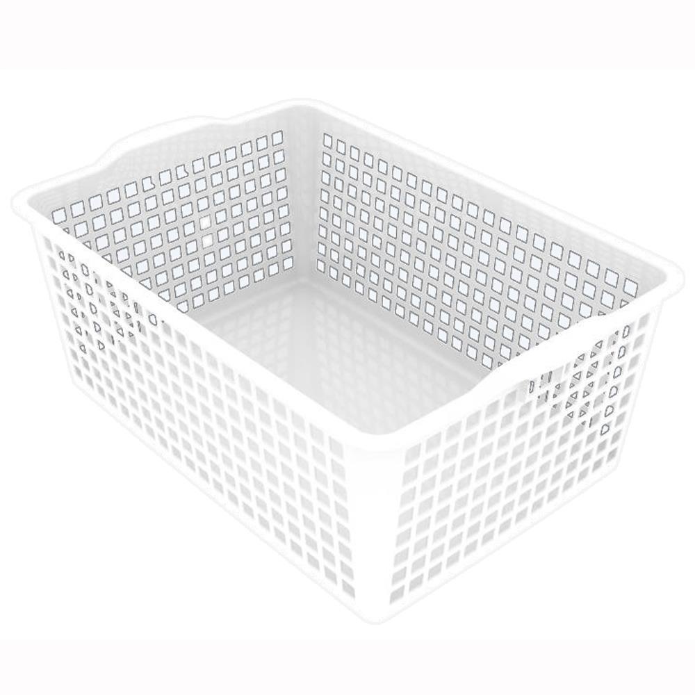HomeBase KECH Rổ nhựa dùng trong nhà bếpThái Lan 5183 W25.5xD37.5xH14.5cm màu trắng