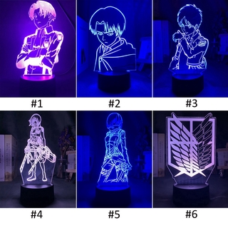 Đèn LED 3D 7 màu hình Attack on Titan
