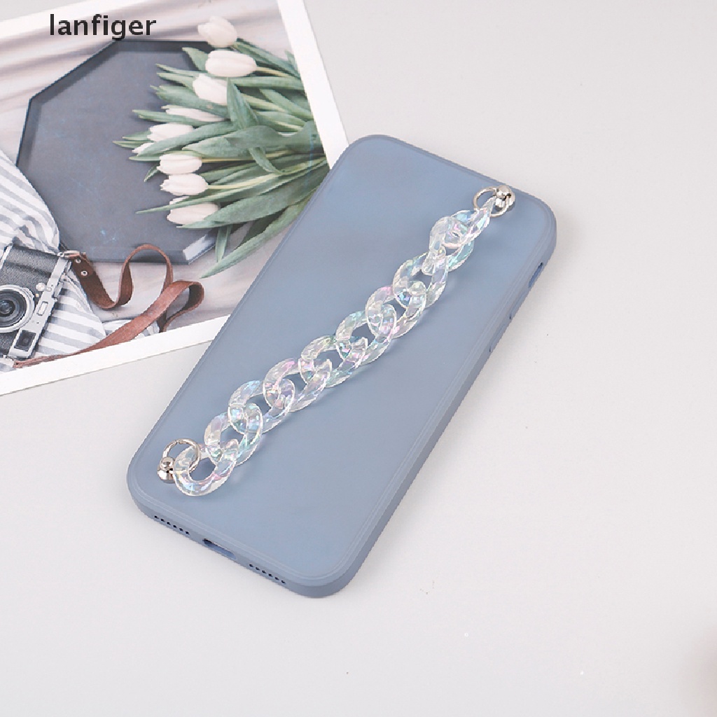 1 Dây Xích Acrylic Trong Suốt Hình Gấu Nhỏ Tự Trang Trí Ốp Điện Thoại