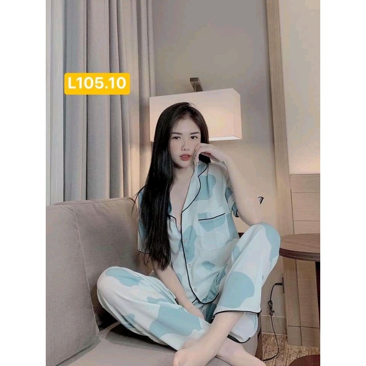 Bộ pijama dài tay chất kate họạt hình siêu xinh bộ ngủ mặc nhà dễ thương CARY | BigBuy360 - bigbuy360.vn