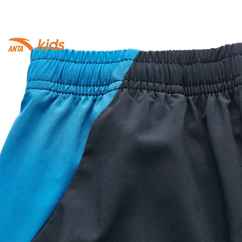 Quần short thể thao bé trai thương hiệu Anta Kids 352136311-2 lưng thun, chất mát, co giãn nhẹ