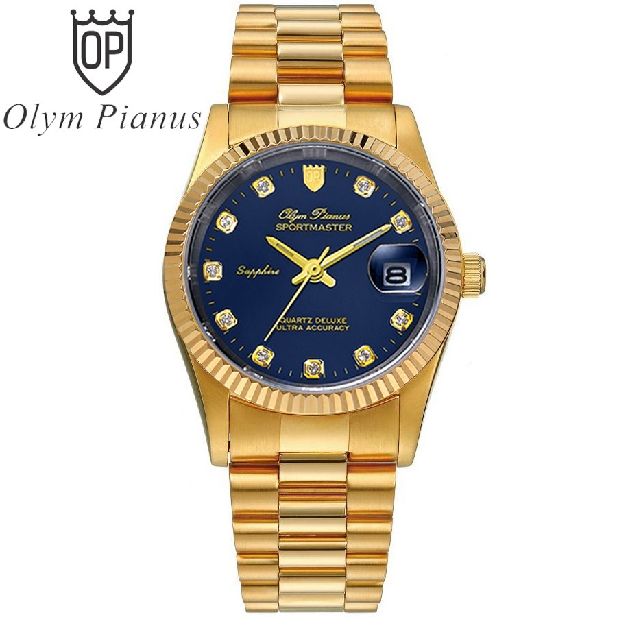 Đồng hồ nam mặt kính sapphire Olym Pianus OP89322 OP89322MK xanh