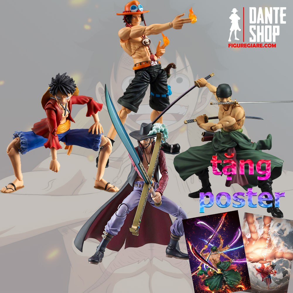 ❖Mô Hình Figma One Piece - Nhân Vật Luffy, Zoro, Ace, Trafalgar Law Full Box Nhiều Phụ Kiện