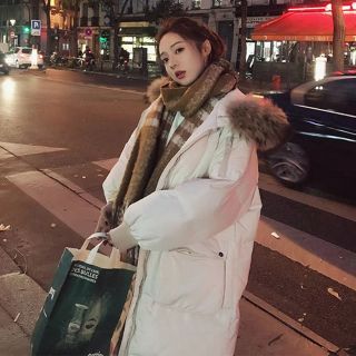 Áo khoác phao mũ lông hàng Quảng Châu loại 1