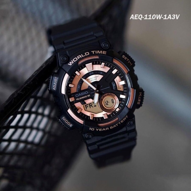Đồng Hồ Nam Chính Hãng ❤️FREESHIP❤️ Casio AEQ110W1A3 - Tiểu G-Shock Dây Đeo Nhựa