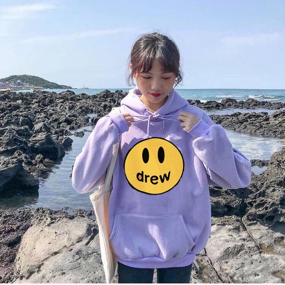 (Hot Trend) Áo Hoodie DREW Tím Nam Nữ Unisex Nỉ bông mịn siêu Hot | BigBuy360 - bigbuy360.vn