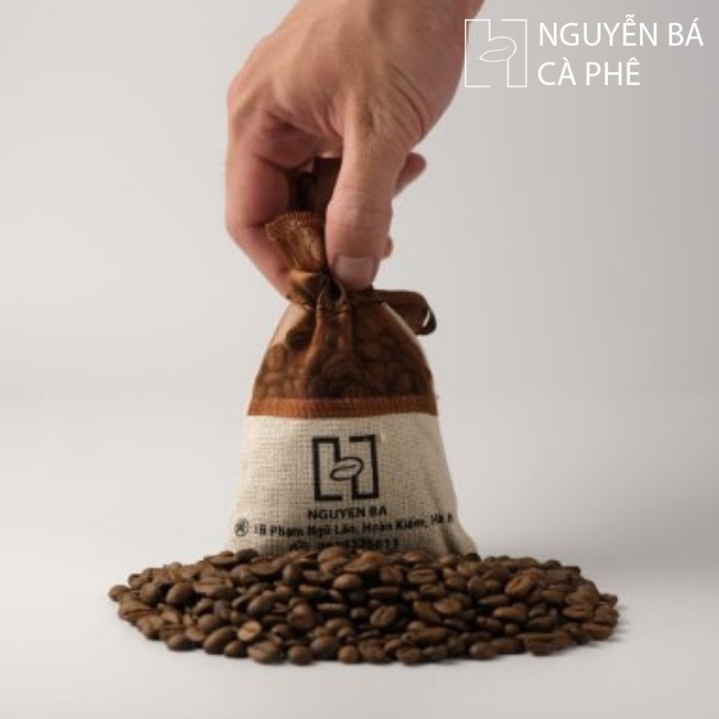 Túi thơm hạt cà phê rang mộc nguyên chất khử mùi ô tô, tủ quần áo hương tự nhiên - Nguyễn Bá Coffee