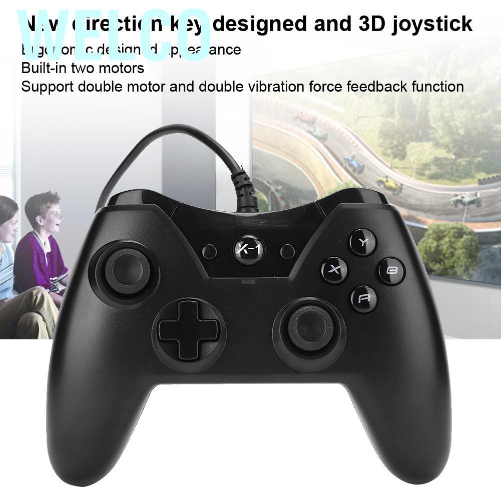 Welco X‑1 Wired Gamepad Black Game Handle Connecting PC Using for Games Machine