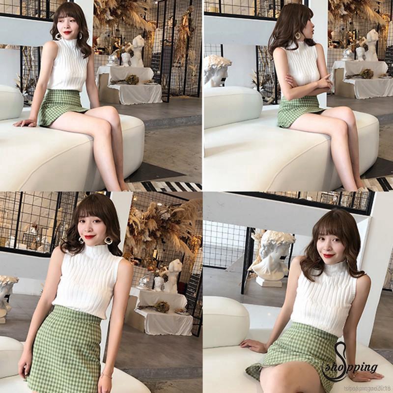 Áo Dệt Kim Nữ Cổ Lọ Không Tay Gợi Cảm | BigBuy360 - bigbuy360.vn