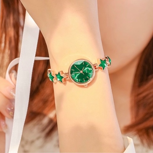 Đồng Hồ Nữ KIMIO 6352 Dây Rút Hình NgôI Sao Cực Đẹp , Chống Nước, Chống Trầy Xước