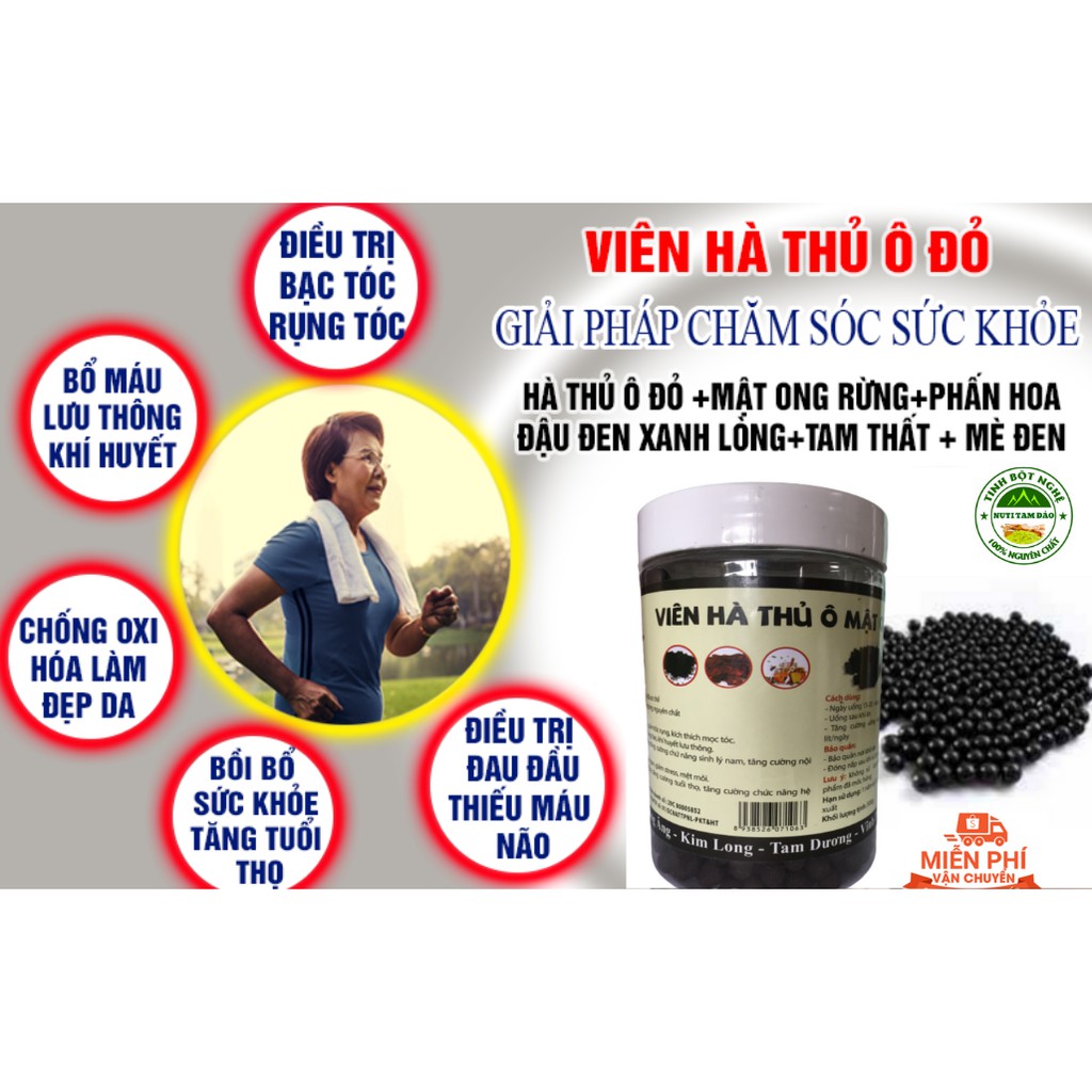 Hà Thủ Ô ⚜️KÈM QUÀ TẶNG⚜️ Viên Hà Thủ Ô Mật Ong Rừng Tam Đảo 500g, Cải Thiện Trạng Bạc Tóc, Rụng Tóc | BigBuy360 - bigbuy360.vn