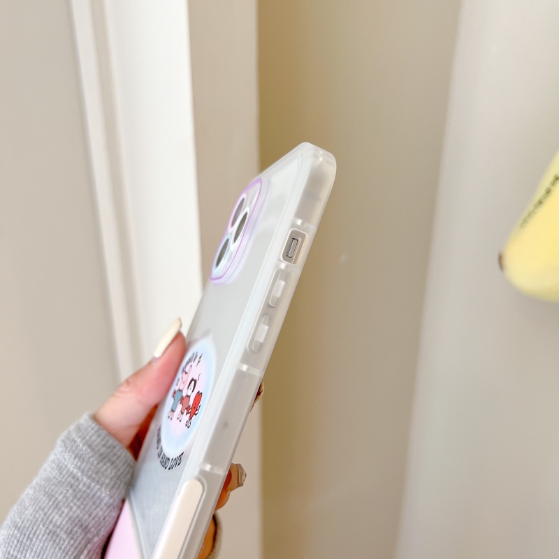 Ốp lưng iphoneỐp Điện Thoại  Kèm Giá Đỡ Tàng Hình Họa Tiết Hoạt Hình Dễ Thương Cho iphone 14 / 13Pro 12 / xs / 6 / 7 / 8PLUSDinuo case