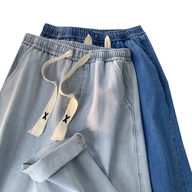 Quần jean AOKANG dài ống rộng thời trang mùa hè màu sắc tươi sáng cho nam