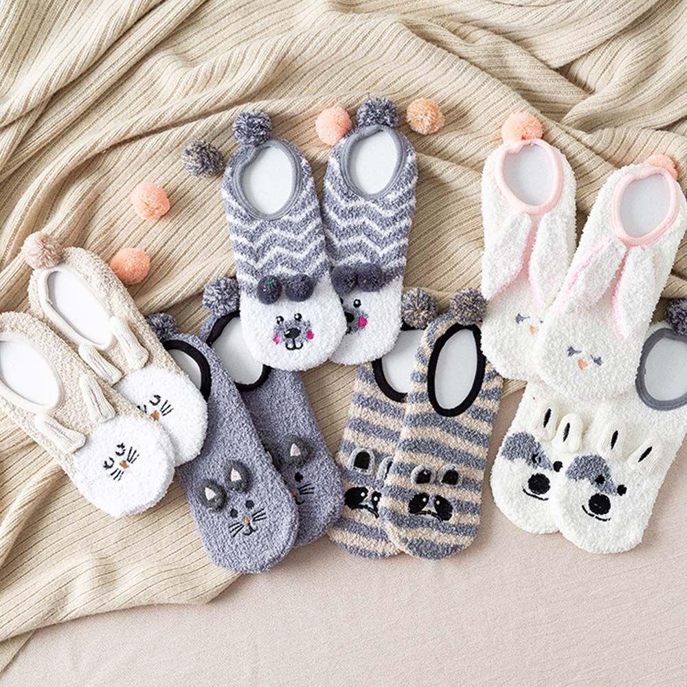 Tất Ngủ Nữ In Hình Động Vật Hoạt Hình 3D Dễ Thương