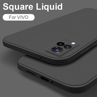 Ốp lưng điện thoại silicon mềm nhám cạnh vuông cho Vivo V21 V20 Se V19 Neo V17 V15 Pro