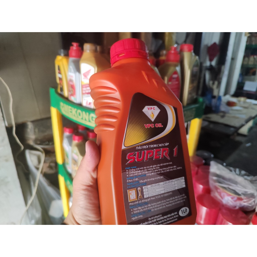 Dầu nhớt giá rẻ SUPER 1 , 1000ml cho xe côn tay, xe số