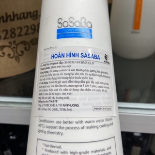Gội xả Sasaba mẫu mới 800ml
