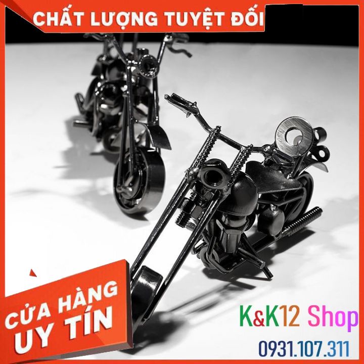 Moto trang trí để bàn. Bộ xe moto mô hình độc đáo. Đồ chơi thủ công mỹ nghệ. Quà tặng ý nghĩa cho các bạn nam.