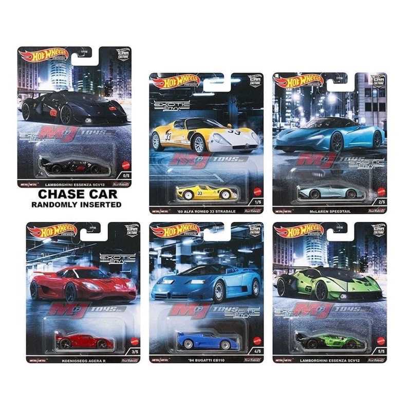 Hobby Store xe mô hình Hot Wheels Premium Exotic Envy 2 Set Lẻ