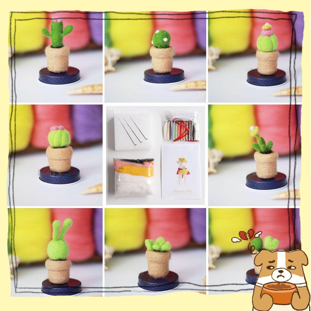 🌟Yew🌟 Phụ kiện trang trí búp bê hình cây xương rồng bằng vải nỉ dễ thương xinh xắn