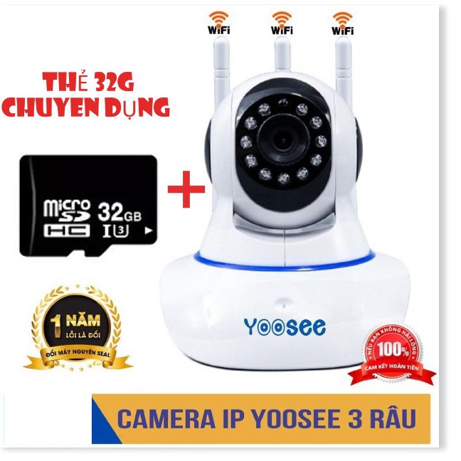 Camera IP Yoosee 3 Râu 1.0Mpx- Tích Hợp Chức Năng Phát Hiện Chuyển Động