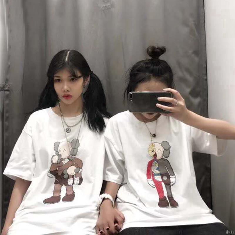 Áo thun tay ngắn hoạ tiết hoạt hình thiết kế đơn giản