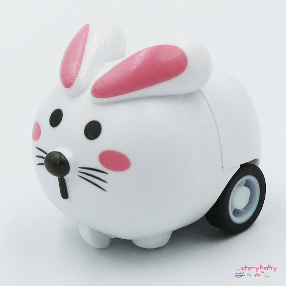 【OMB】 Animal Mini Pull Back Car Plastic Puzzle Toy Inertial Mini Car Children Toys