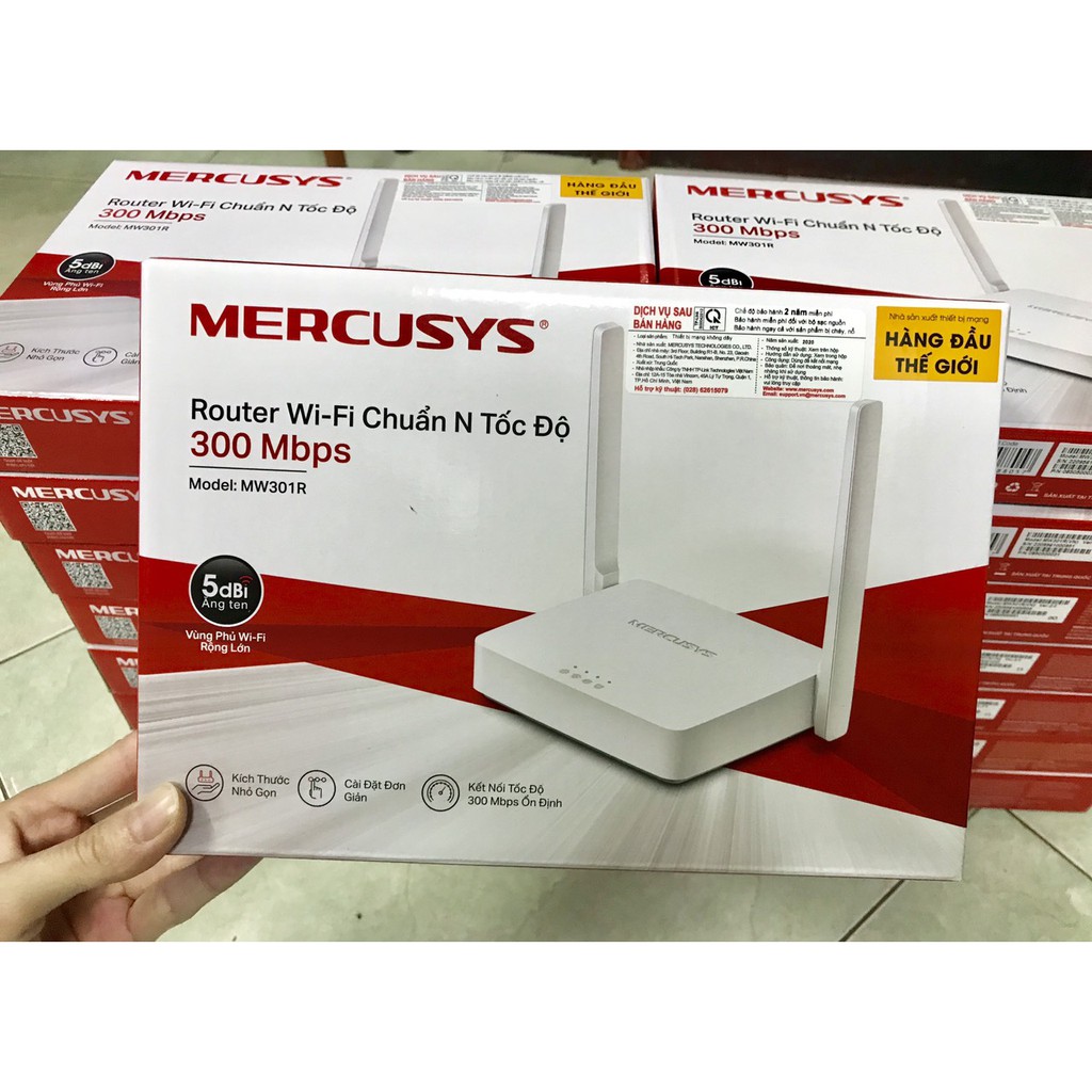 Giá Tốt-Mercusys N 300Mbps Bộ phát WiFi 2 Râu -MW301R- Hàng chính hãng phân phối bởi TP-Link Việt Nam