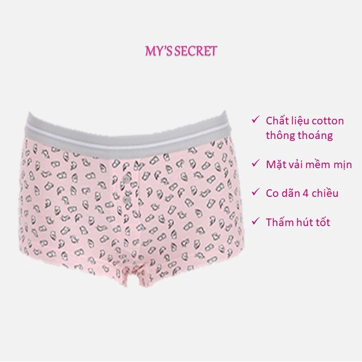 Quần lót nữ cotton mặc trong váy BoyShorts Miniso