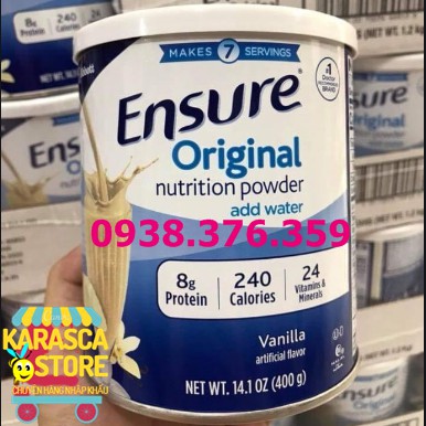 Sữa Ensure Bột Mỹ Original Lon 397Gr Hàng Xách Tay USA