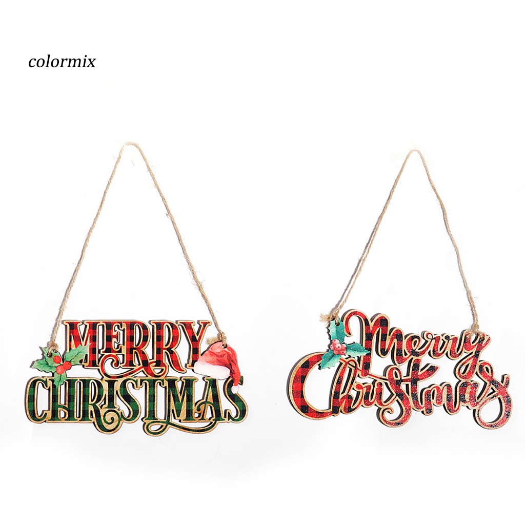 Bảng Gỗ Treo Trang Trí Giáng Sinh Chữ Merry Christmas