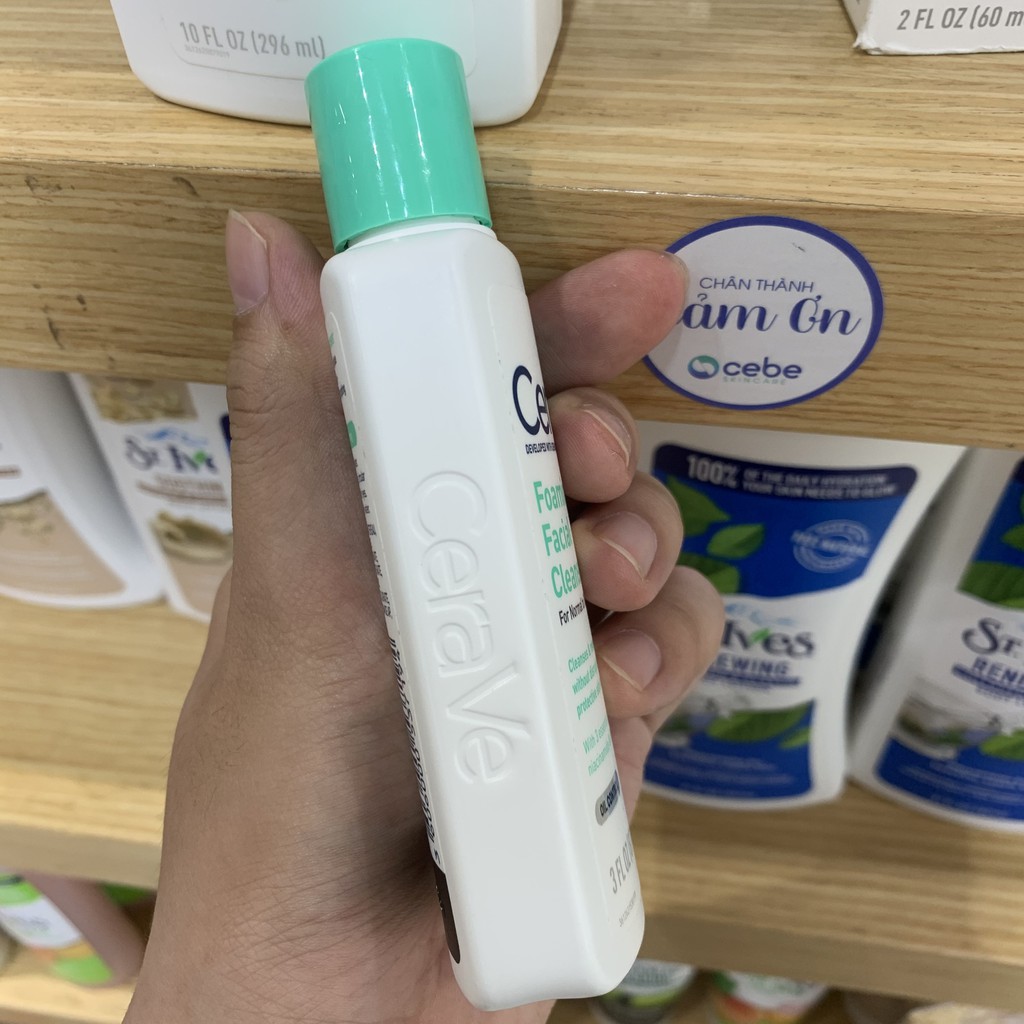 [Mã 1911FMCGSALE giảm 8% đơn 500K] Sữa rửa mặt CeraVe Foaming Facial Cleanser (87mL) | BigBuy360 - bigbuy360.vn