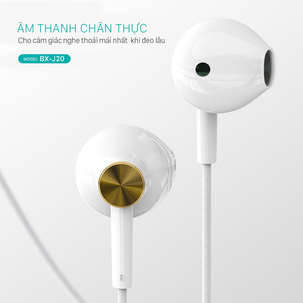 Tai nghe JUYUPU M2 nhét tai chống ồn jack 3.5mm chính hãng cho iPhone Samsung OPPO VIVO HUAWEI XIAOMI tai nghe có dây