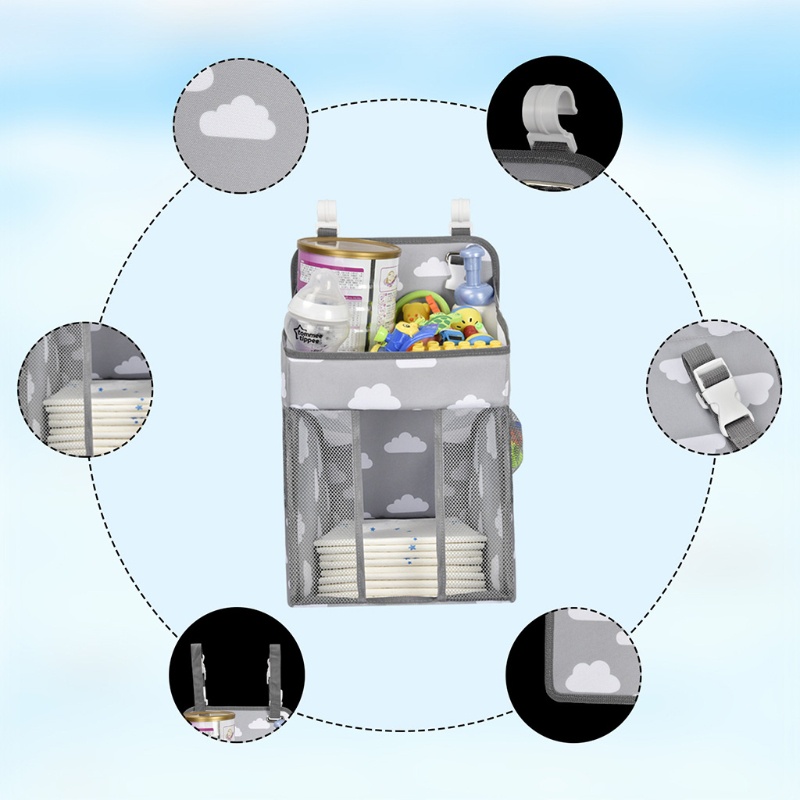 Túi Đựng Tã Lót Treo Nôi Em Bé Tiện Dụng