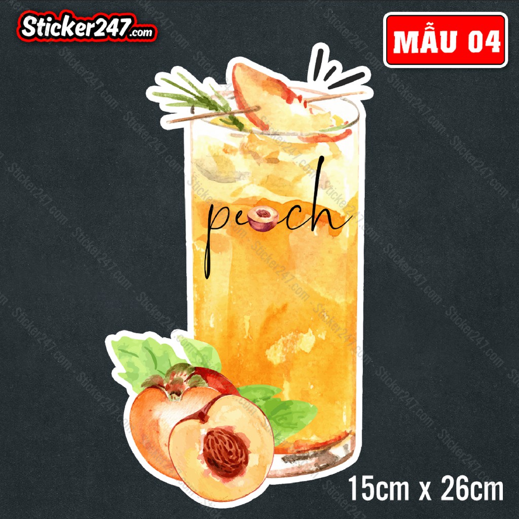 Sticker size lớn ly nước ép, sinh tố, trà sữa 𝑭𝒓𝒆𝒆𝒔𝒉𝒊𝒑 decal trang trí quán cà phê, trà sữa, quán ăn, dán tường, quầy